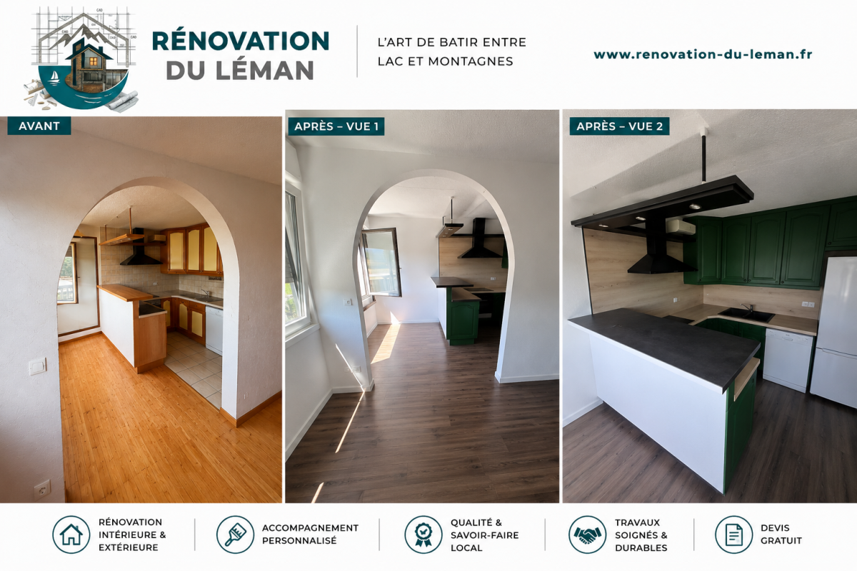 rénovtion du léman - rénovation cuisine annemasse